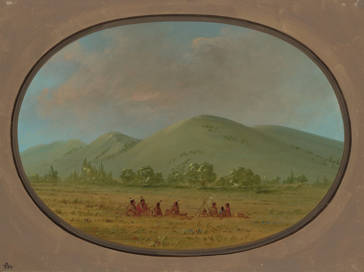 Nishnabotana Bluffs, Upper Missouri, 18611869. autorstwa George Catlin