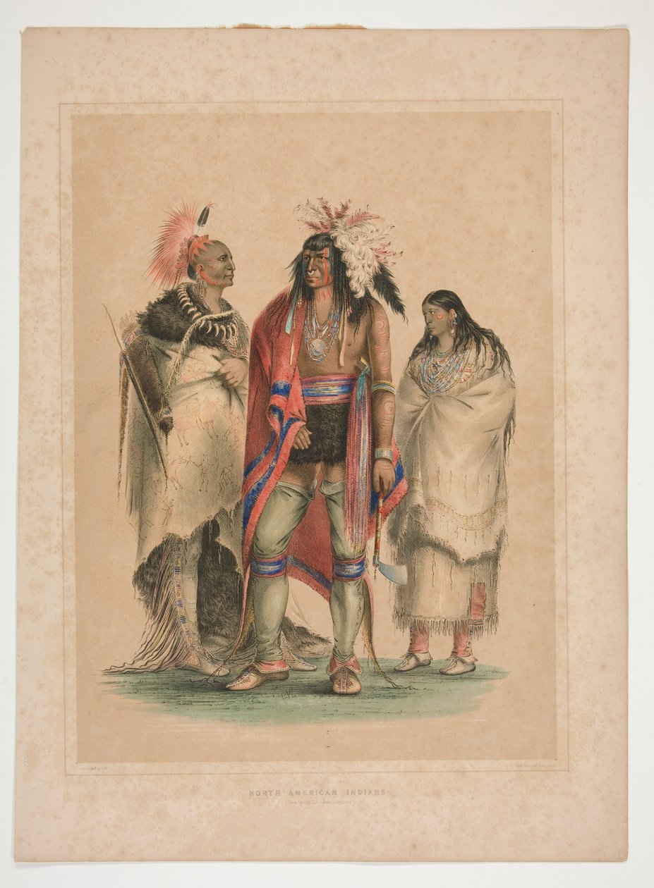 Indianie Ameryki Północnej, pl. 1 z portfolio Indian północnoamerykańskich autorstwa George Catlin