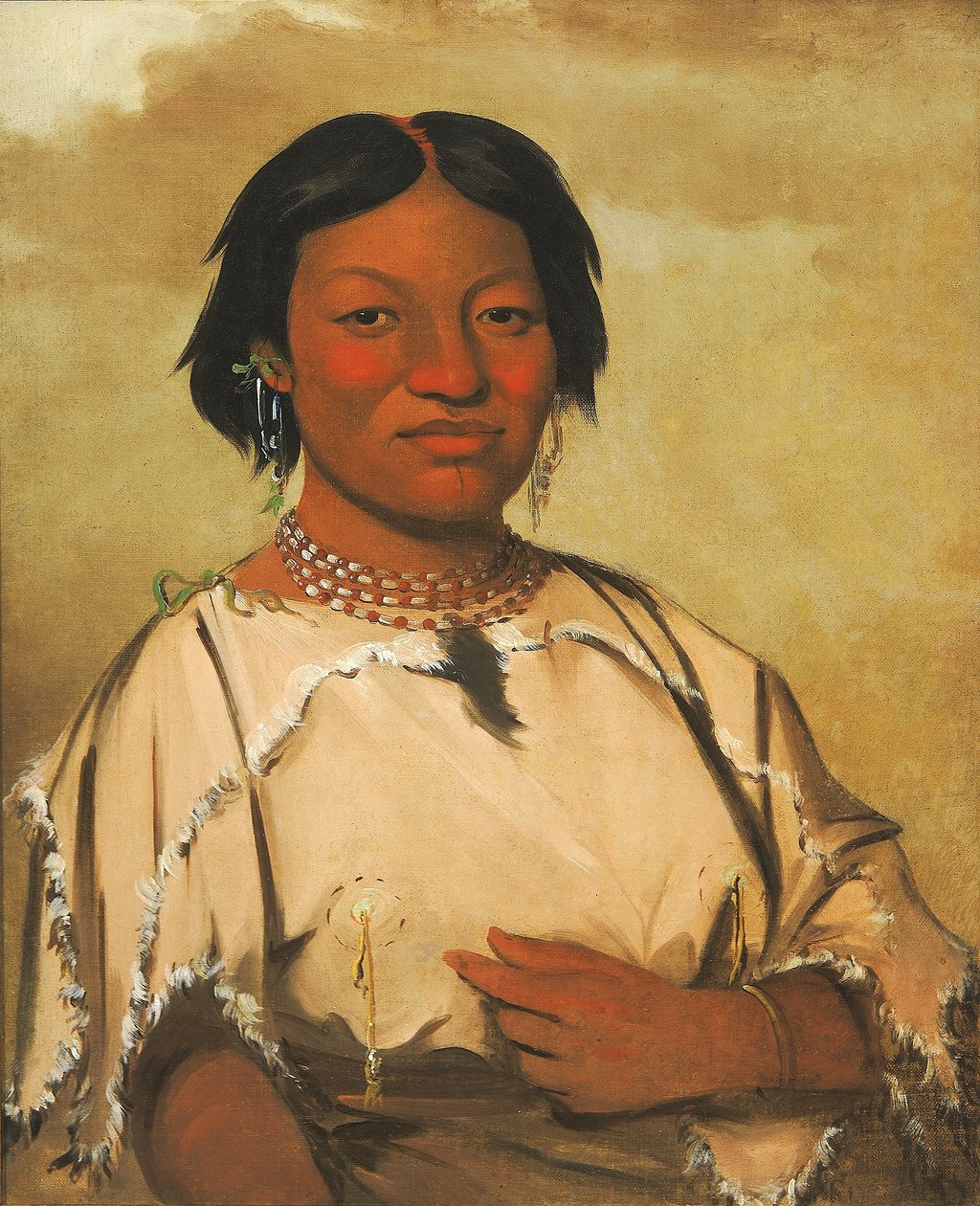 Oó-je-en-á-he-a, Kobieta, która mieszka w jamie niedźwiedzia autorstwa George Catlin