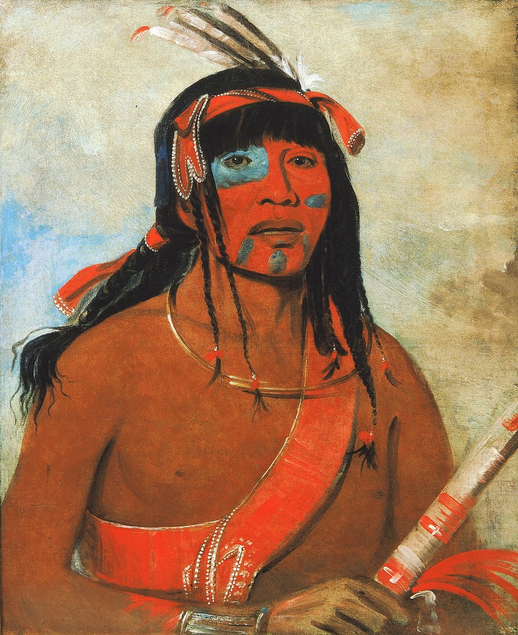 O-tá-wah, Ottaway, wojownik autorstwa George Catlin