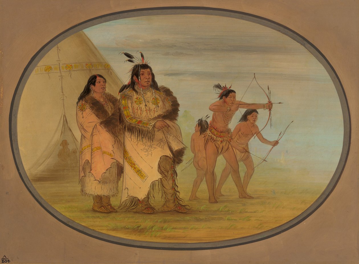 Indianie Ojibbeway, 18611869. autorstwa George Catlin