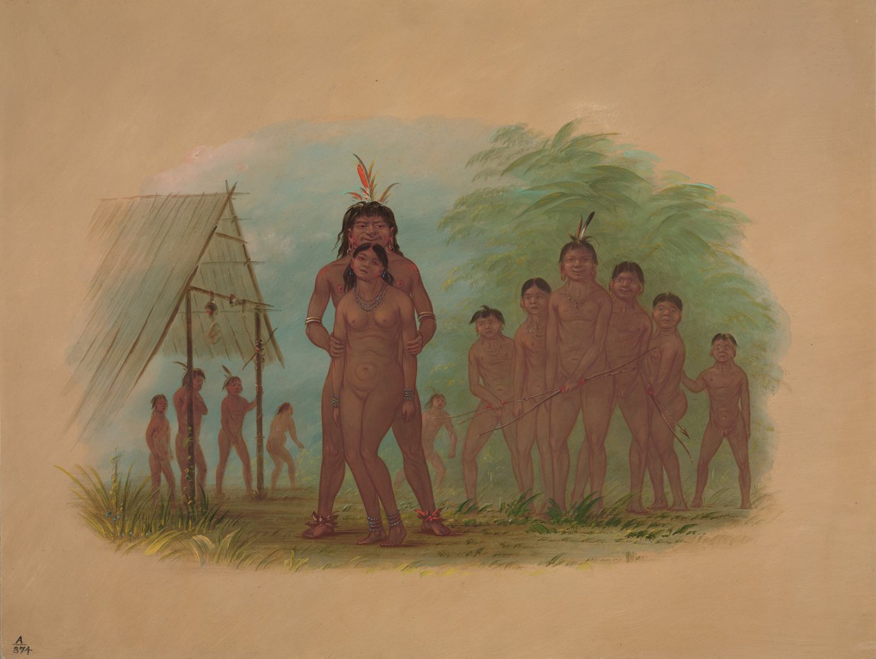 Indianie Orejona, 18541869. autorstwa George Catlin