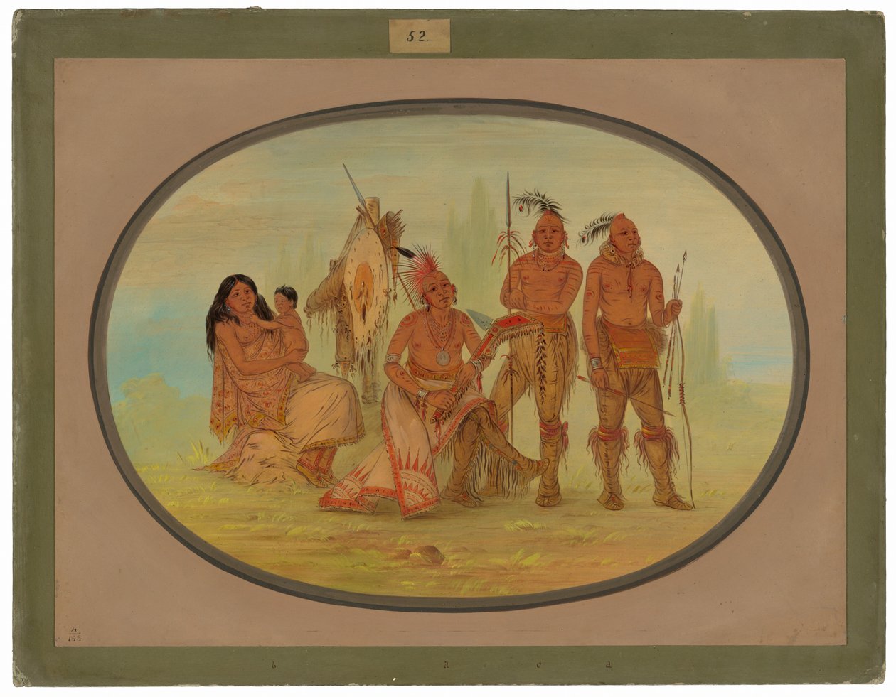 Indianie Osagowie autorstwa George Catlin