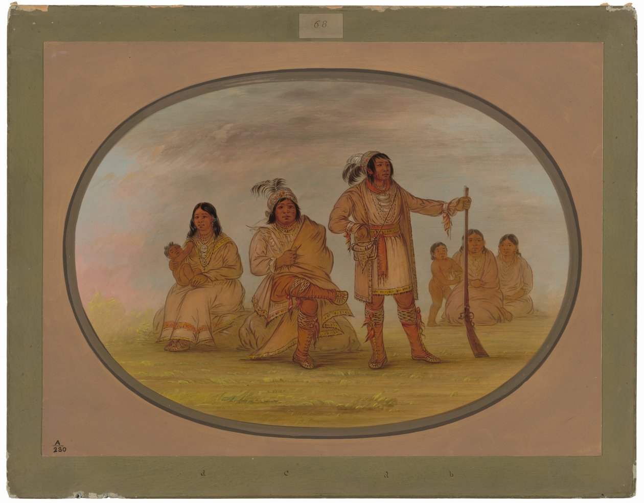 Osceola i czterech Indian Seminolee autorstwa George Catlin