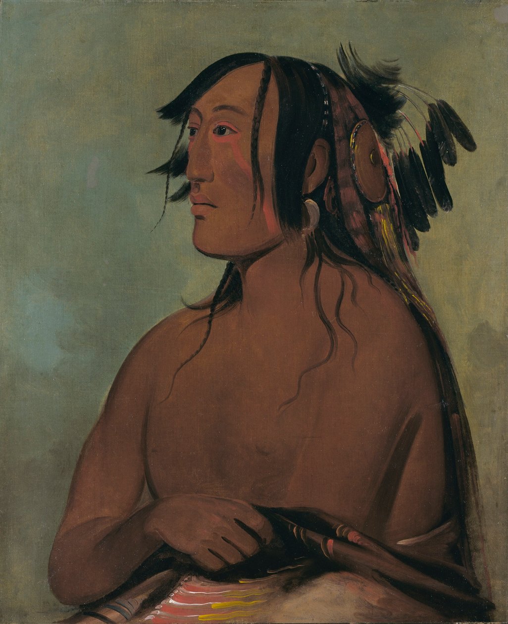 Pa-ris-ka-roó-pa, Dwie Wrony, Młodszy autorstwa George Catlin