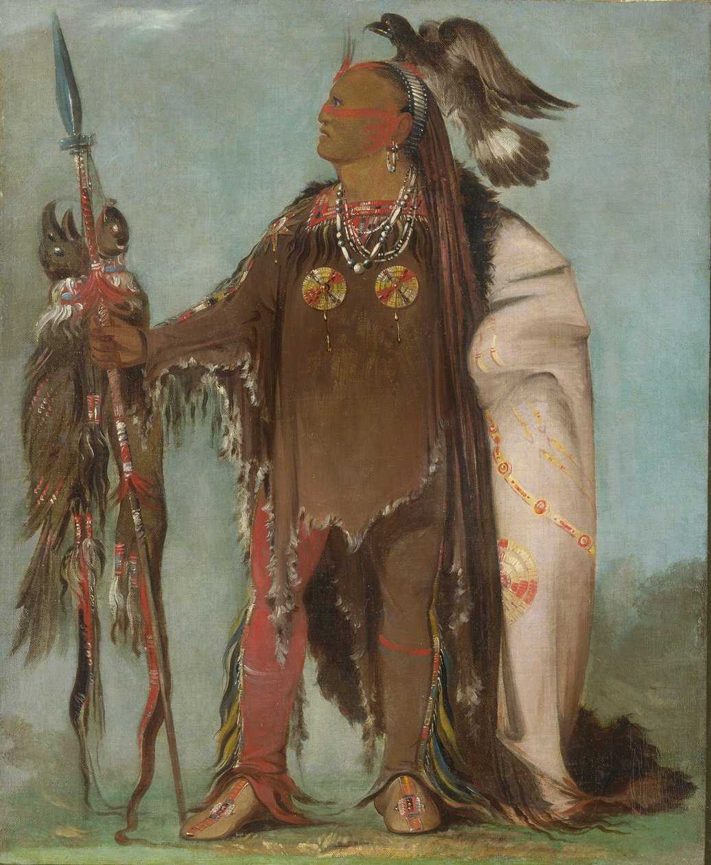 Pa-rís-ka-róo-pa, Dwie Wrony, wódz bandy autorstwa George Catlin