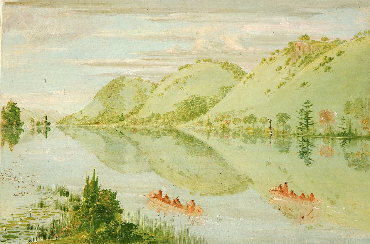 Malownicze urwiska nad Prairie du Chien, 1835-1836. autorstwa George Catlin