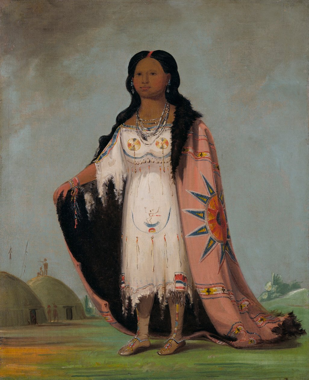 Pshán-shaw, Słodko Pachnąca Trawa, Dwunastoletnia Córka Krwawej Ręki autorstwa George Catlin