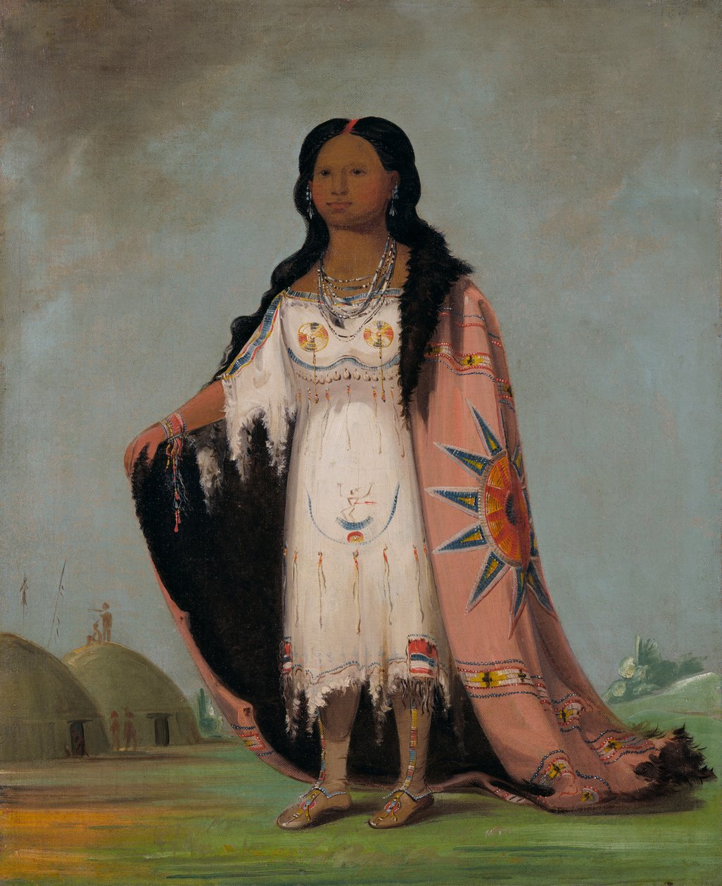 Pshán-shaw, Słodko pachnąca Trawa, Dwunastoletnia Córka Krwawej Dłoni, 1832. autorstwa George Catlin