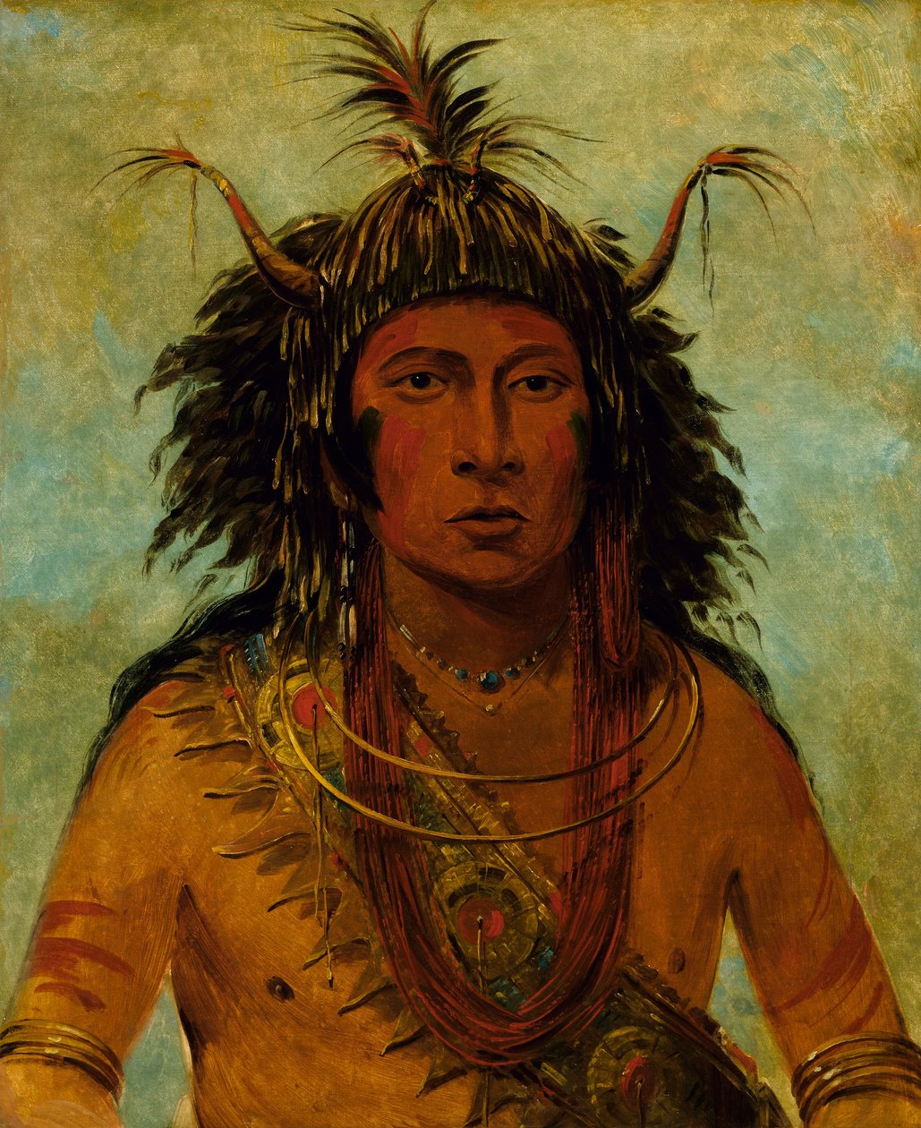 Say-say-gon, Burza gradowa, Wódz wojenny autorstwa George Catlin