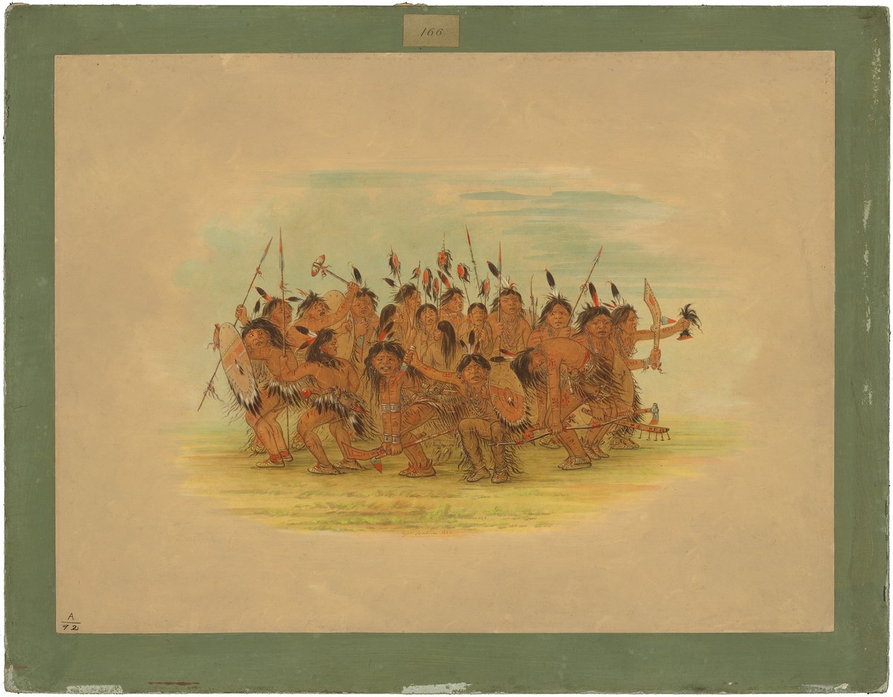 Taniec skóry głowy - Sioux autorstwa George Catlin