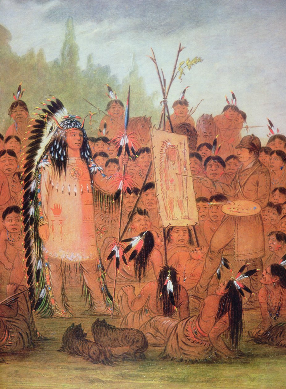 Autoportret, ok. 1835 (olej na płótnie) autorstwa George Catlin