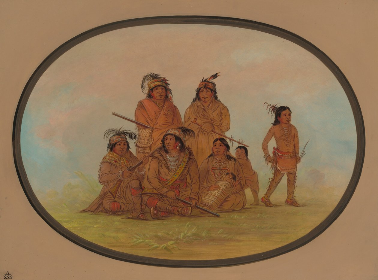 Indianie Seminole, więźniowie w Fort Moultrie, 18611869. autorstwa George Catlin