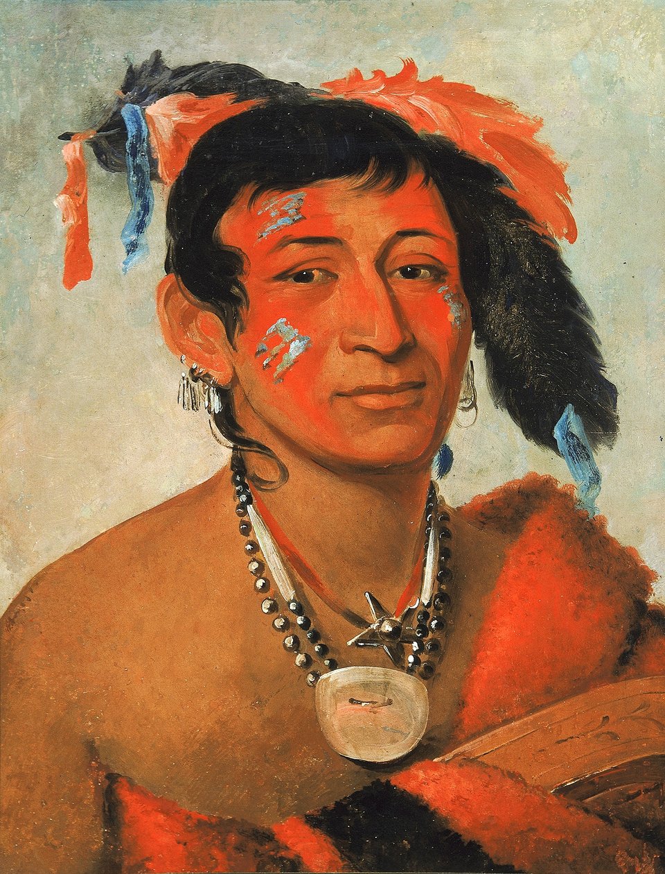 Sha-wá-no, Południe, znany wojownik autorstwa George Catlin