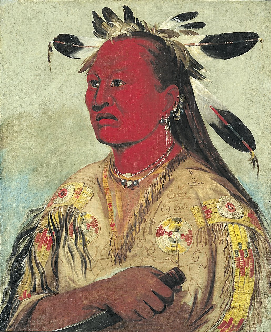 Stán-au-pat, Krwawa Dłoń, Wódz Plemienia autorstwa George Catlin