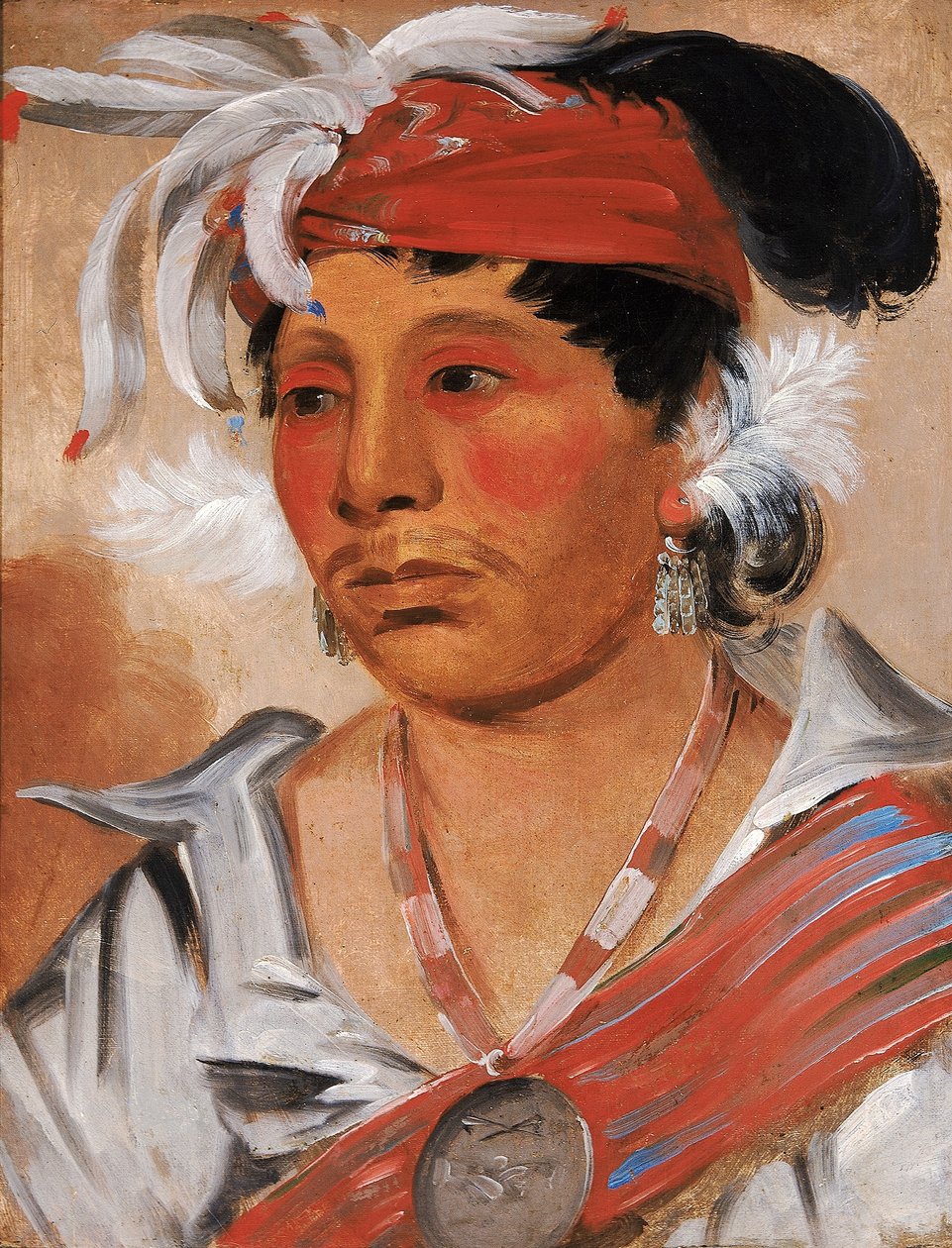 String, znany wojownik autorstwa George Catlin