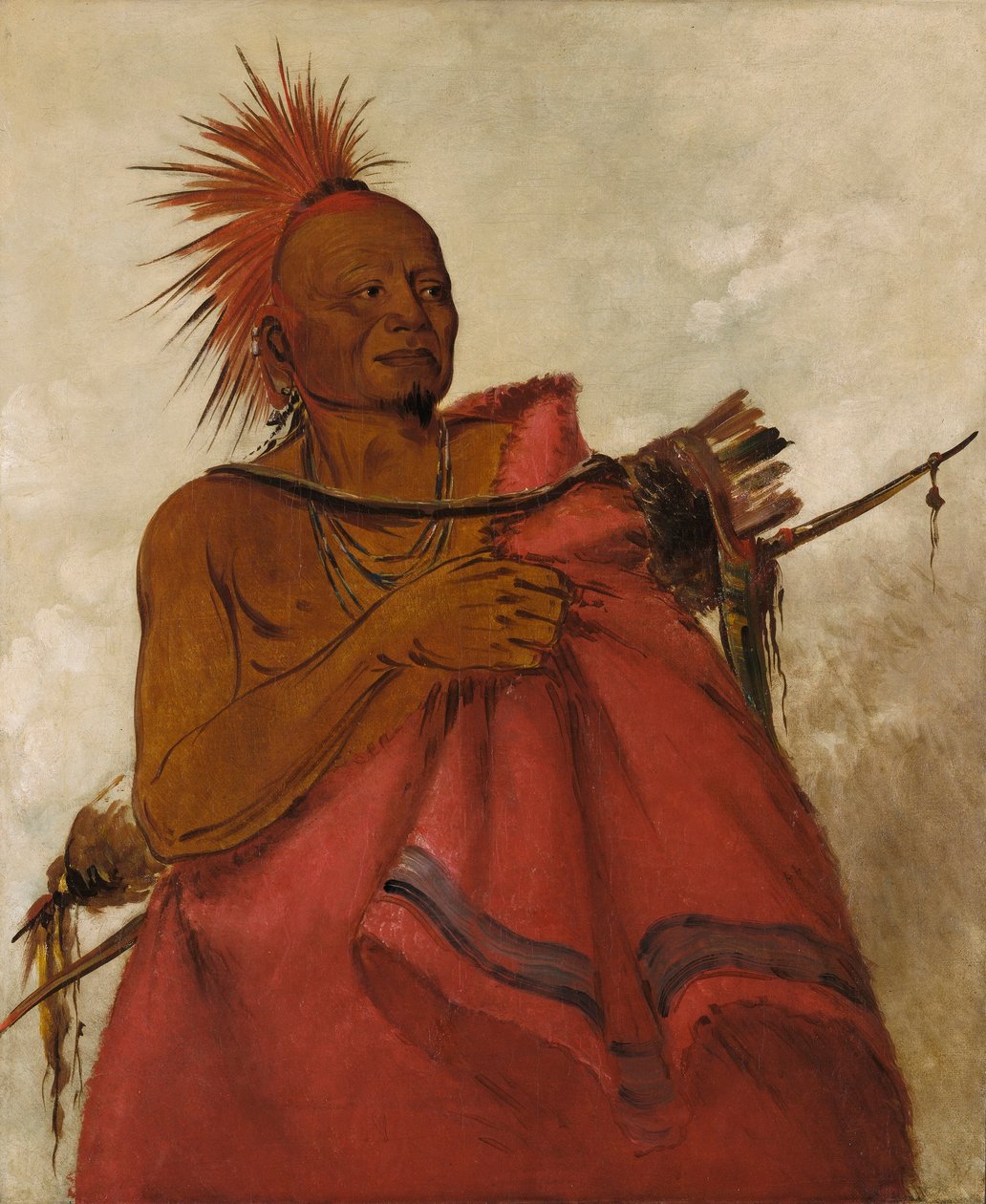 Tcha-tó-ga, Szalony Bawół, Morderca Dwóch Białych Mężczyzn autorstwa George Catlin