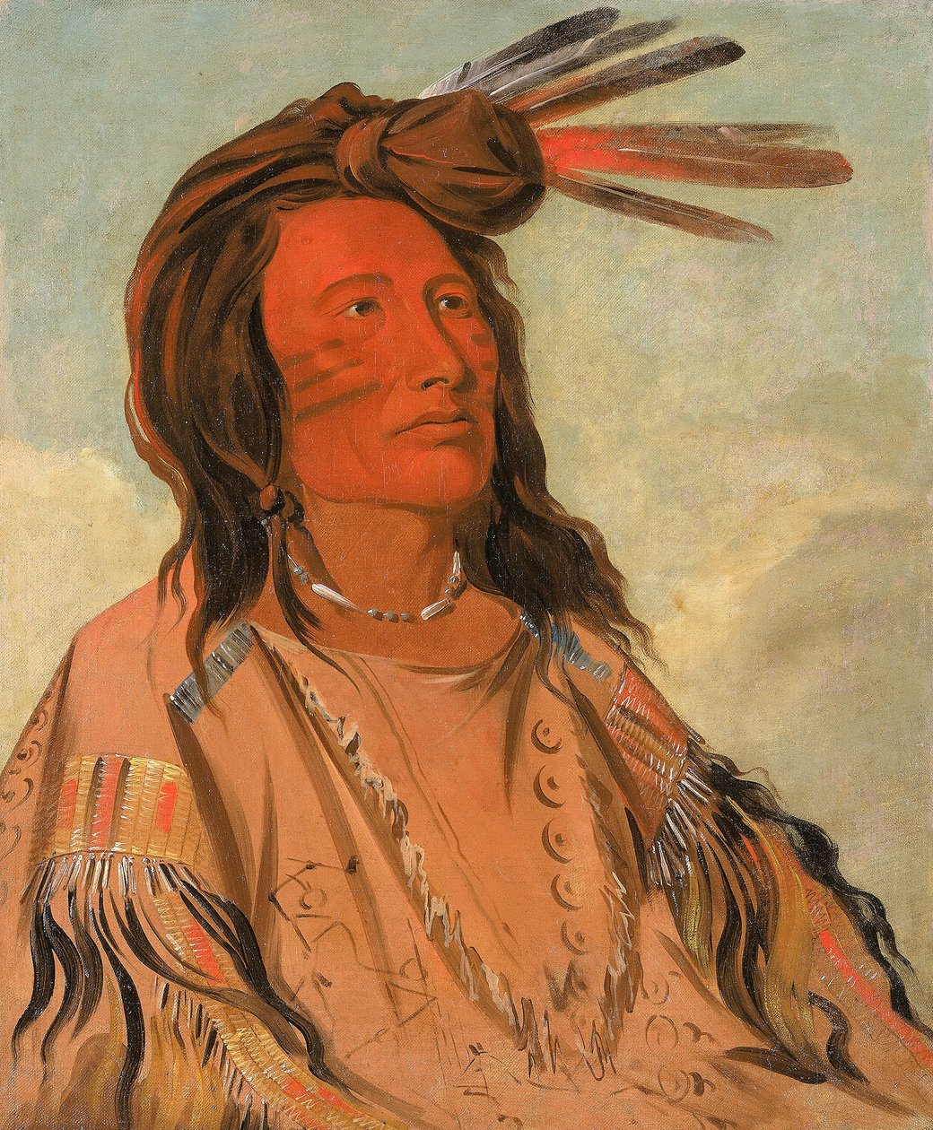 Tchán-dee, Tobacco, wódz plemienia Oglala autorstwa George Catlin
