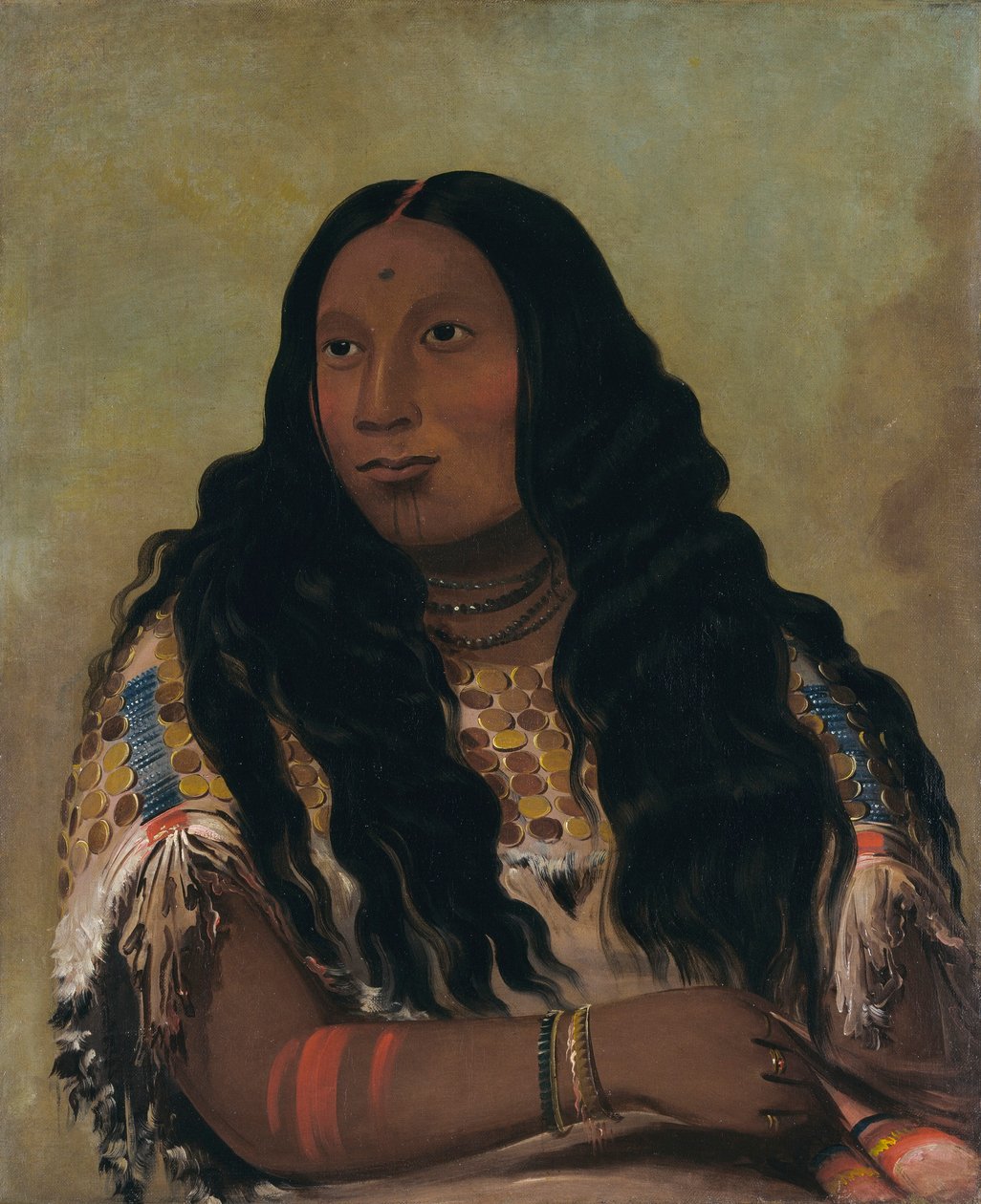 Tchón-su-móns-ka, Sand Bar, żona kupca François Chardona autorstwa George Catlin