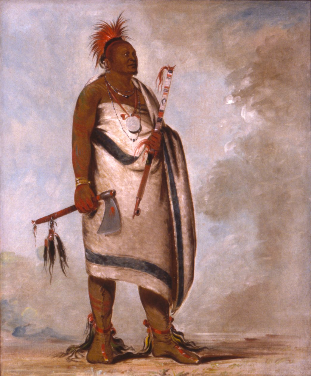 Tchong-tas-sáb-bee, Czarny Pies, Drugi Wódz autorstwa George Catlin