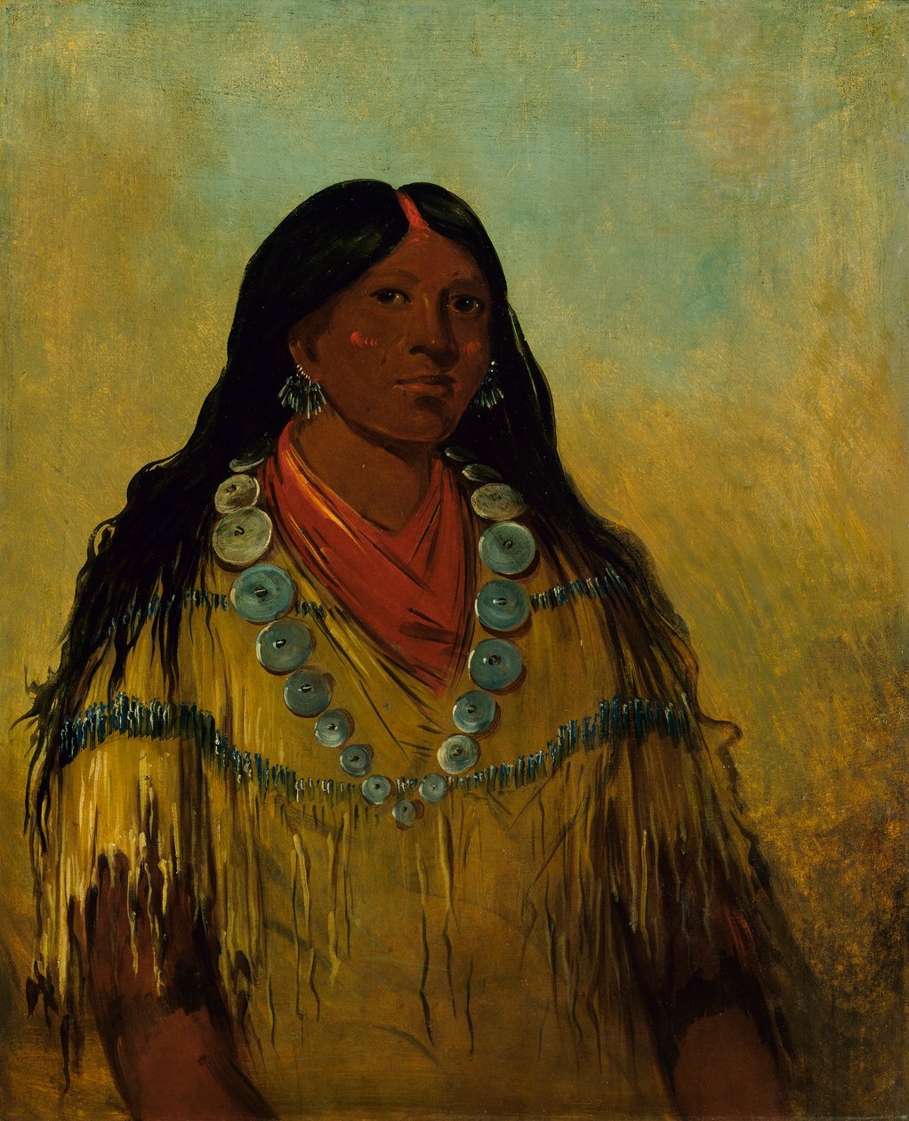 Tchow-ee-pút-o-kaw, kobieta autorstwa George Catlin