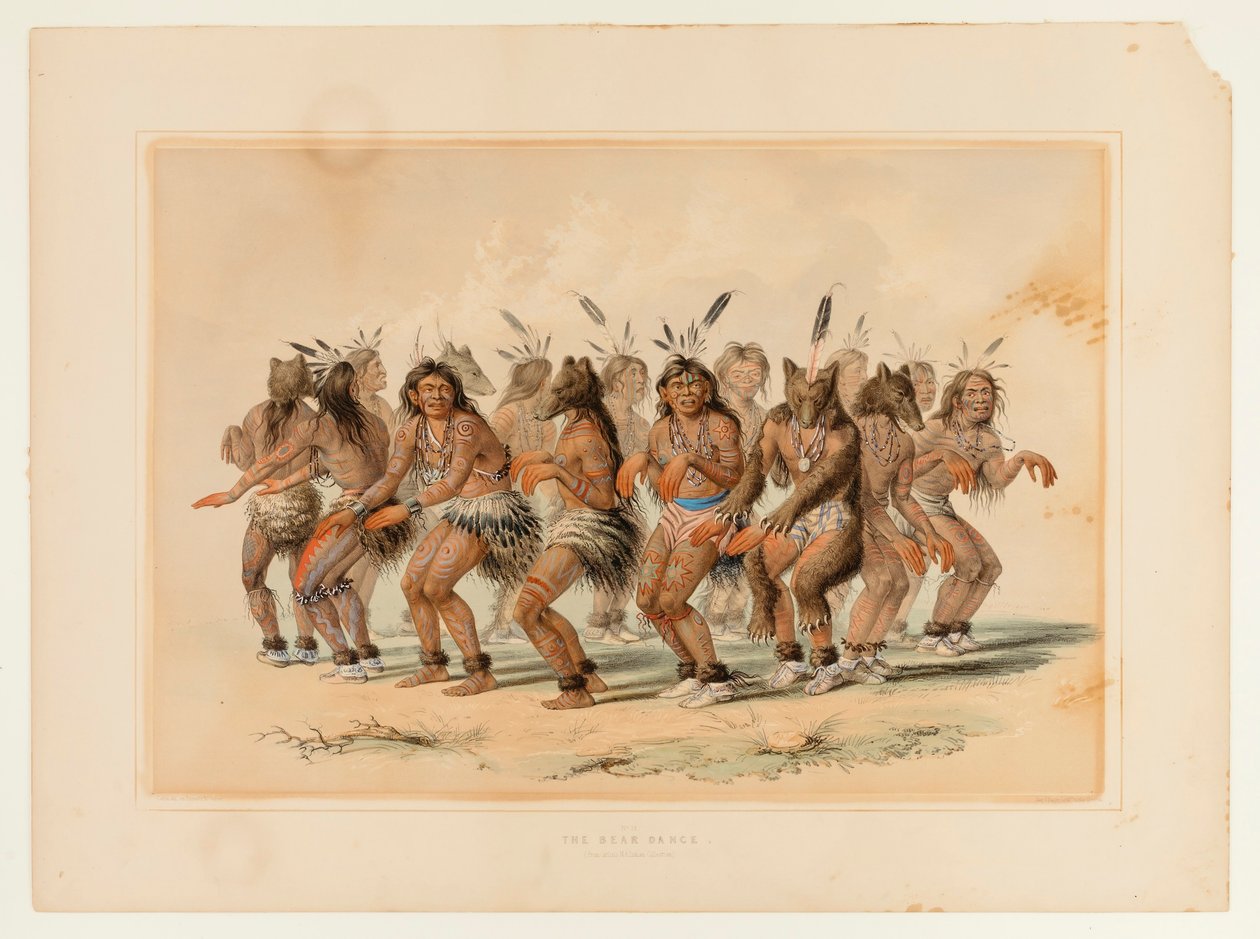 Taniec niedźwiedzia - nr 18 autorstwa George Catlin