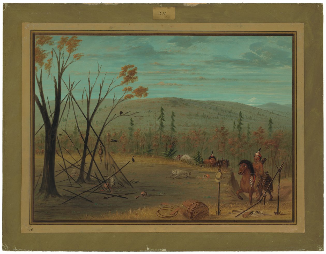 Bracia Cheyenne wracają z jesiennego polowania autorstwa George Catlin