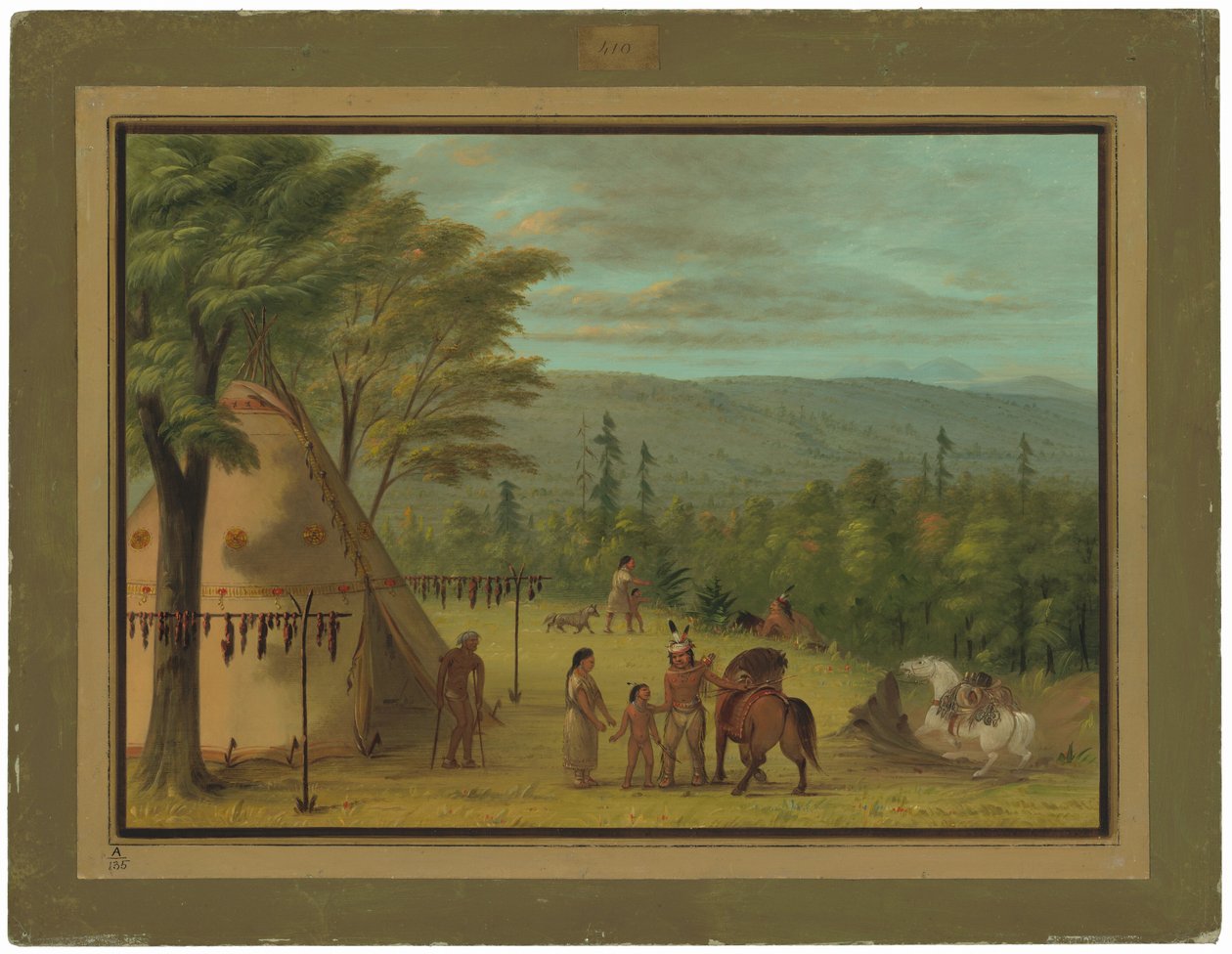 Bracia Cheyenne rozpoczynają jesienne polowanie autorstwa George Catlin
