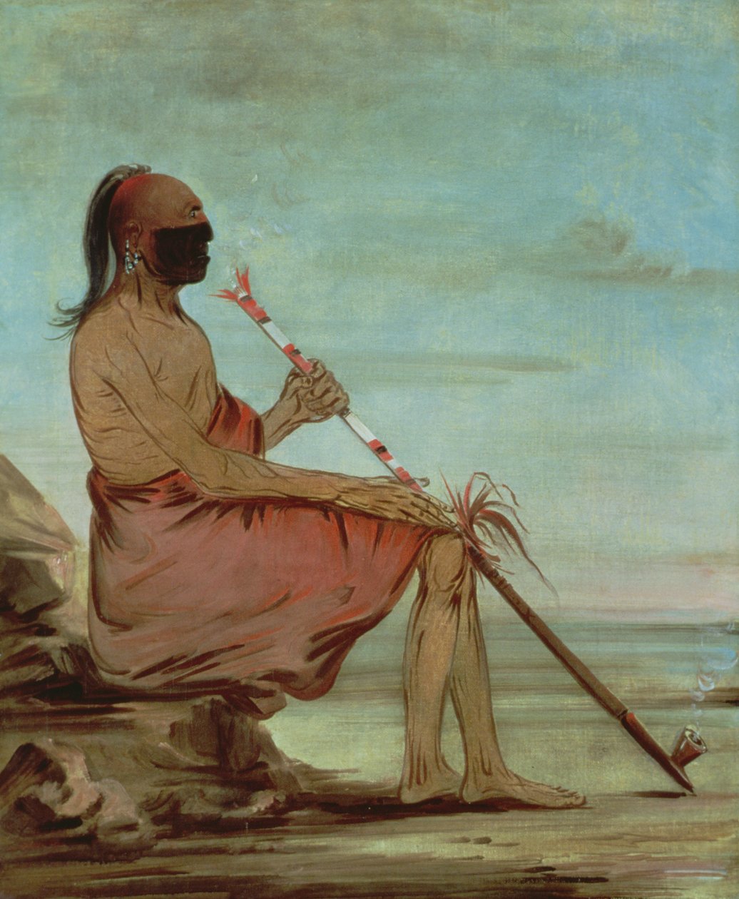„Sowa”, ok. 1832 (olej na desce) autorstwa George Catlin