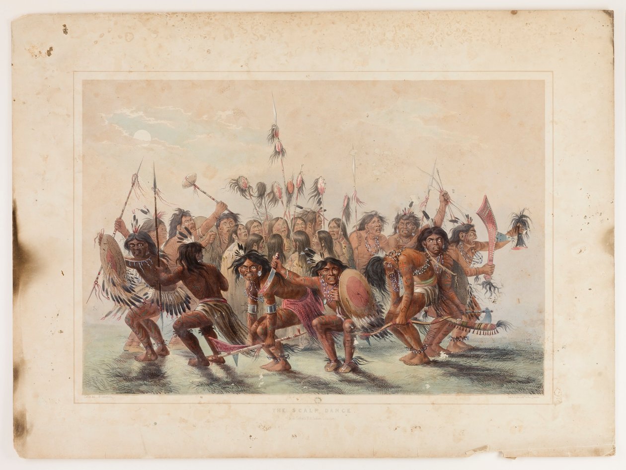 Taniec skóry głowy autorstwa George Catlin