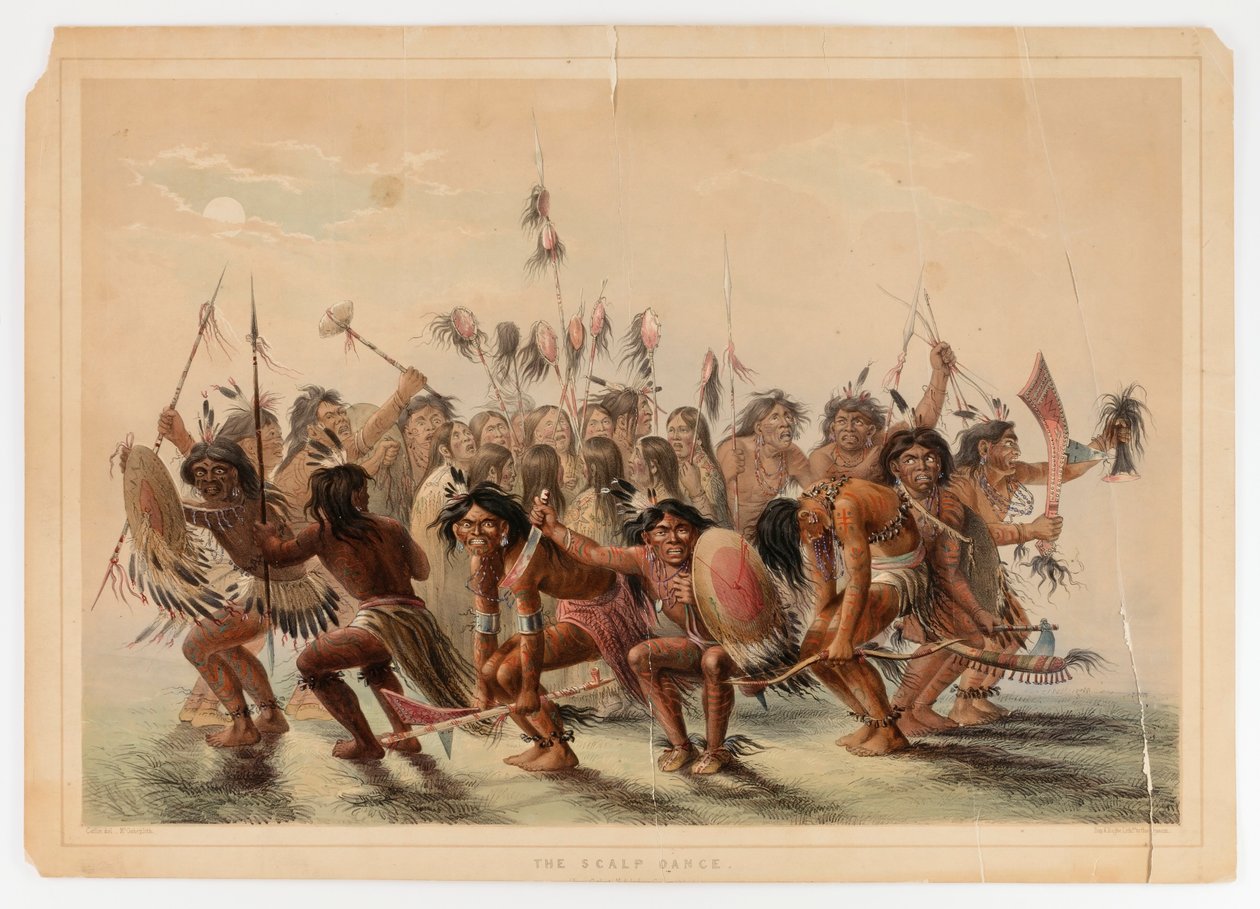 Taniec skóry głowy autorstwa George Catlin