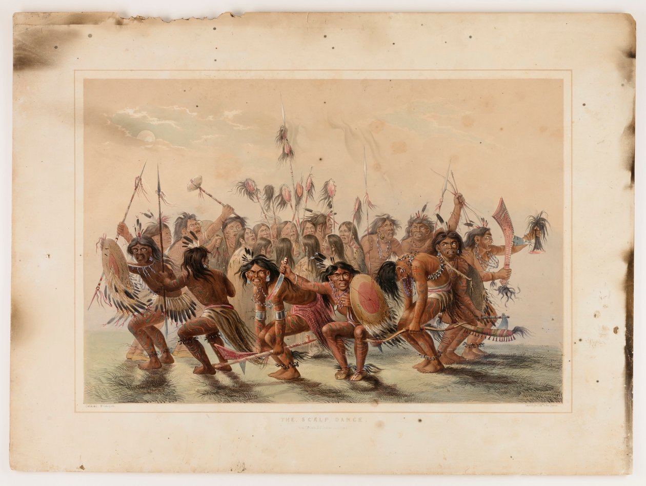 Taniec skóry głowy autorstwa George Catlin