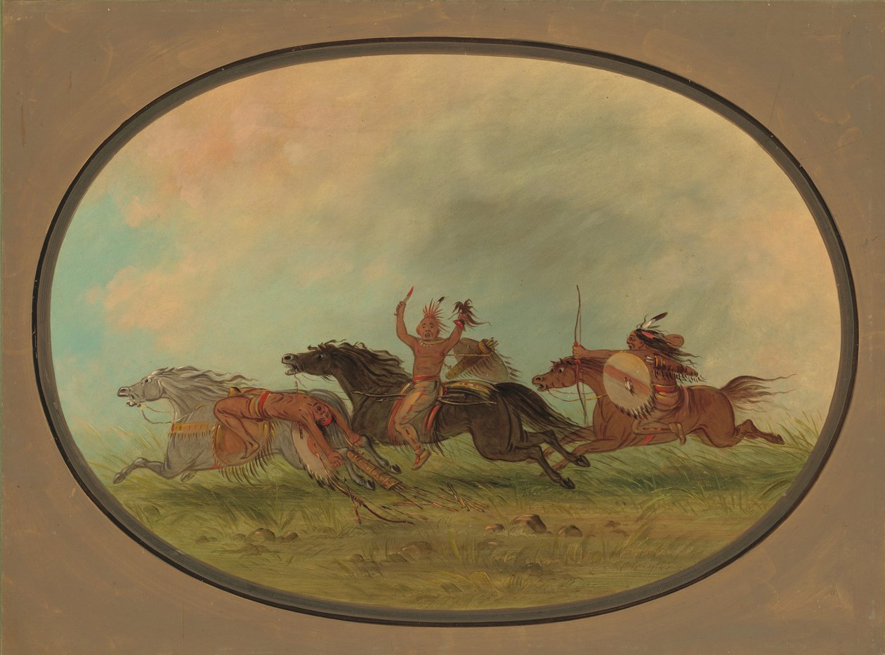 Scalper Scalped - Pawnees i Cheyennes, 18611869. autorstwa George Catlin