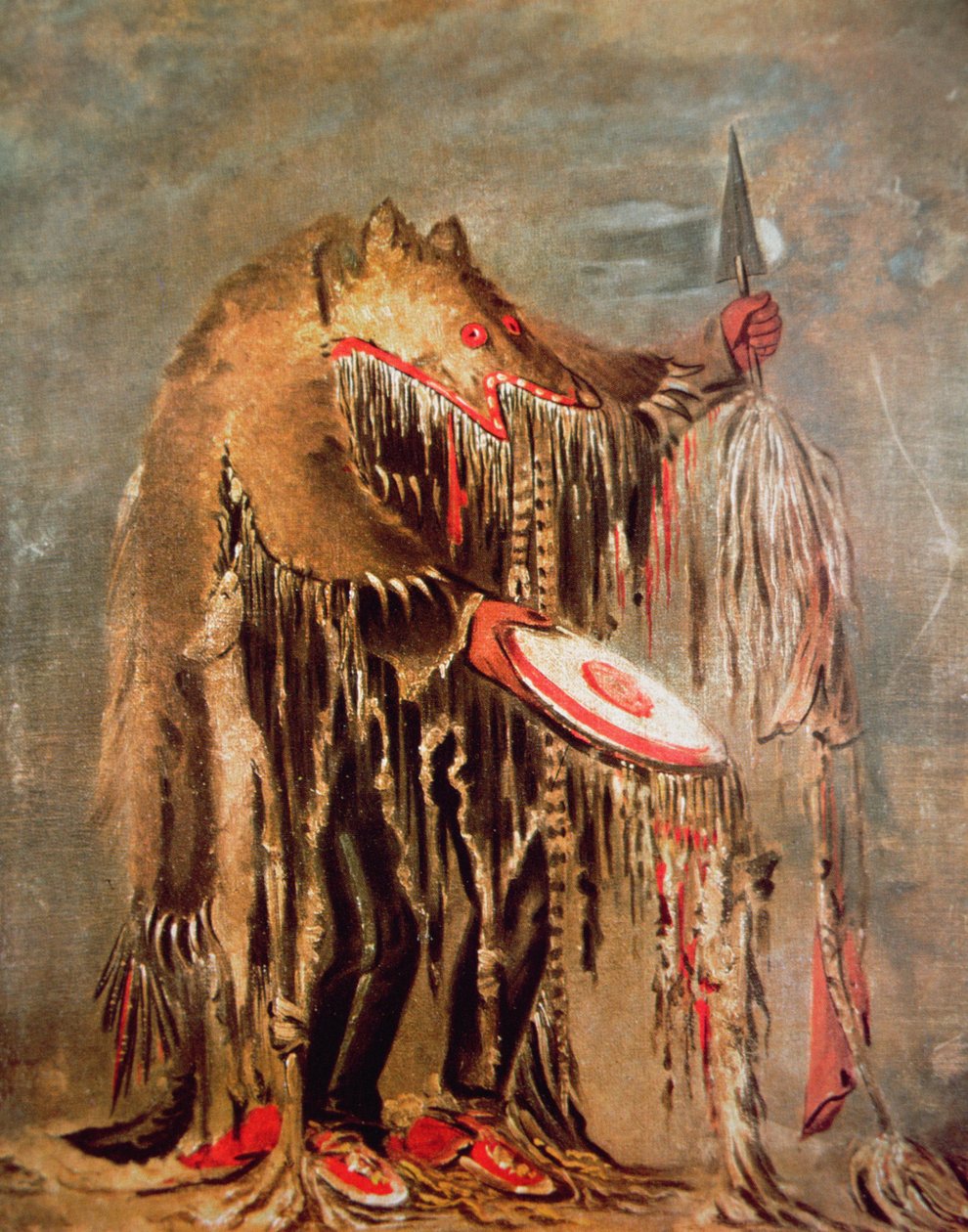 Biały bawół, ok. 1840 (olej na płótnie) autorstwa George Catlin