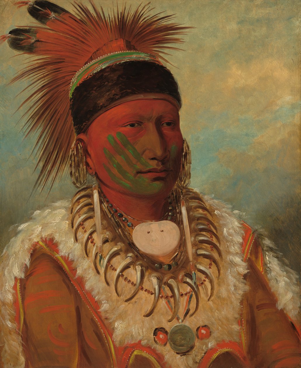 Biała Chmura, szef Iowas autorstwa George Catlin