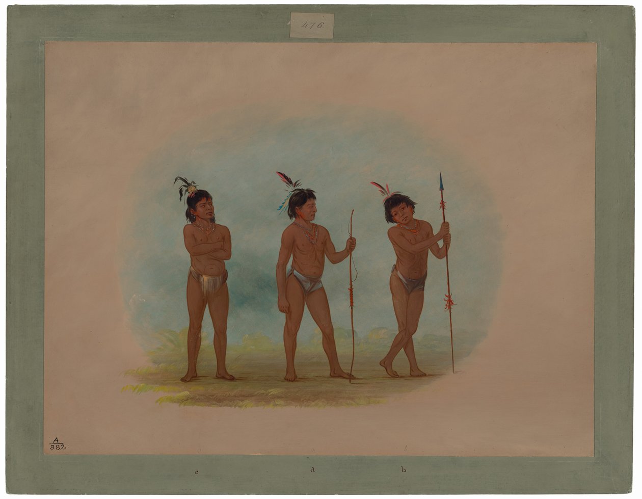 Troje dzieci Auca autorstwa George Catlin
