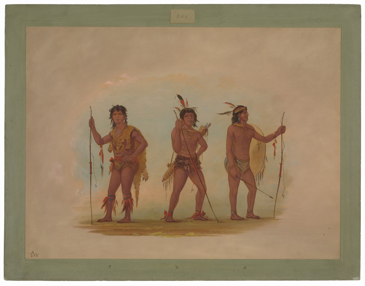 Trzy to mężczyźni autorstwa George Catlin