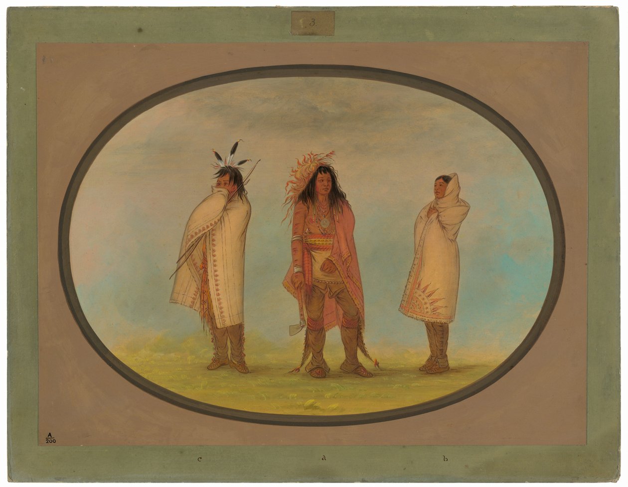 Trzech Indian Irokezów autorstwa George Catlin