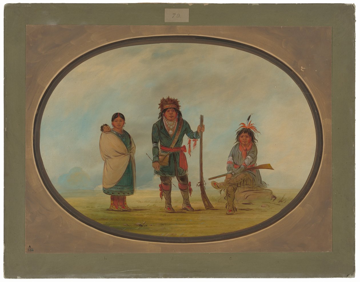 Trzech Indian Micmac autorstwa George Catlin
