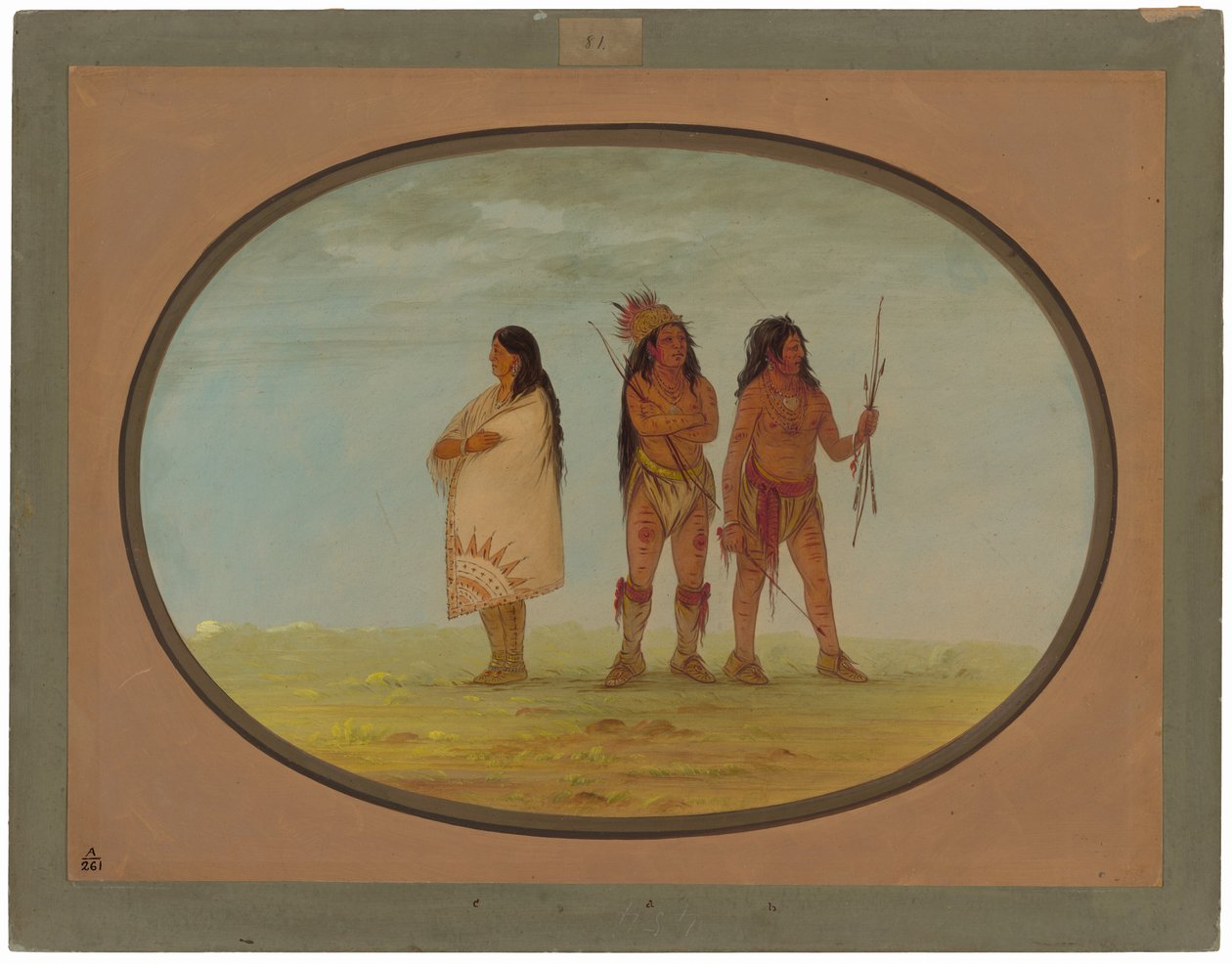 Trzech Indian Navajo autorstwa George Catlin