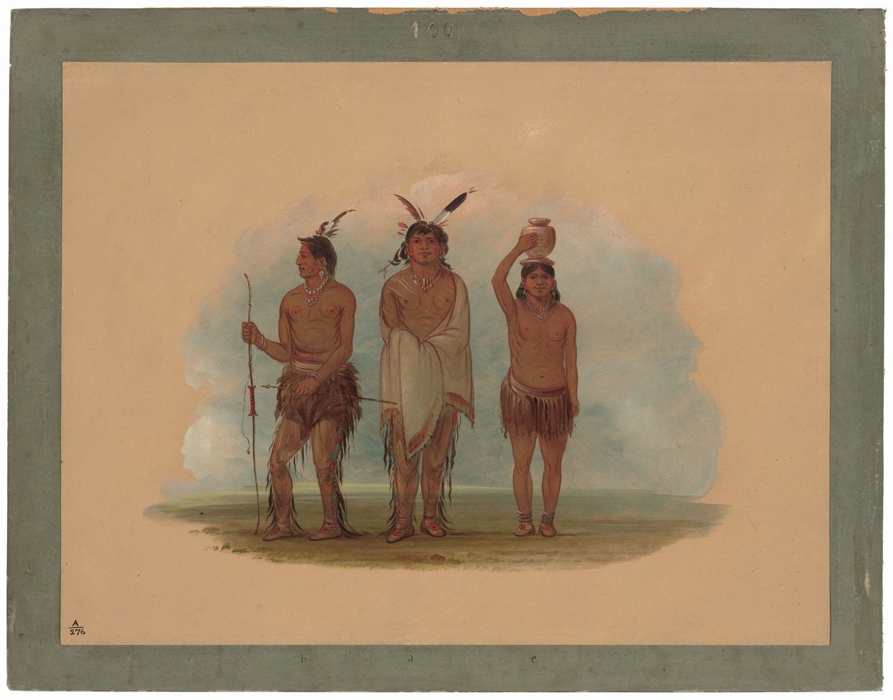 Trzej Indianie Walla Walla autorstwa George Catlin
