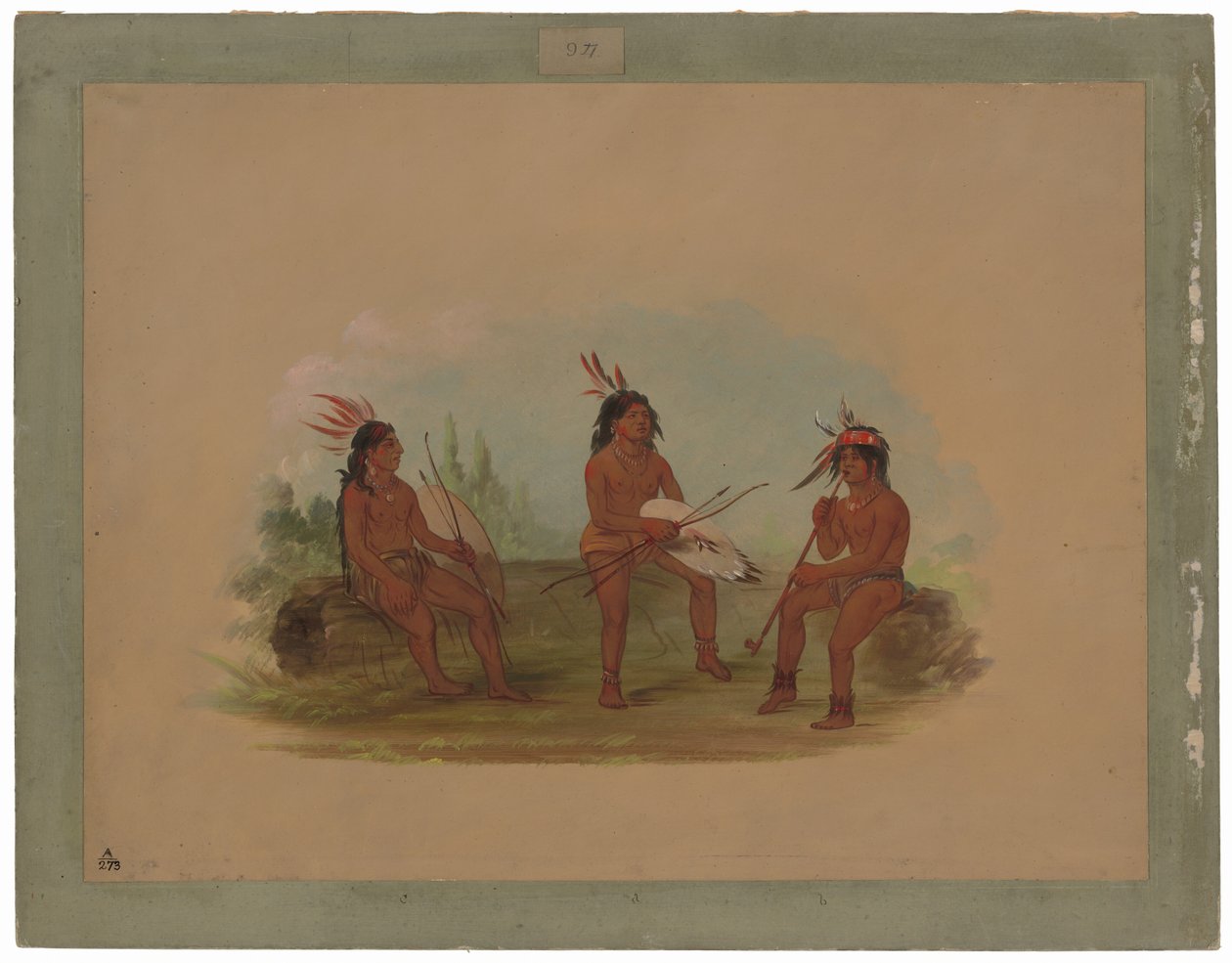 Trzech młodych mężczyzn Chinook autorstwa George Catlin