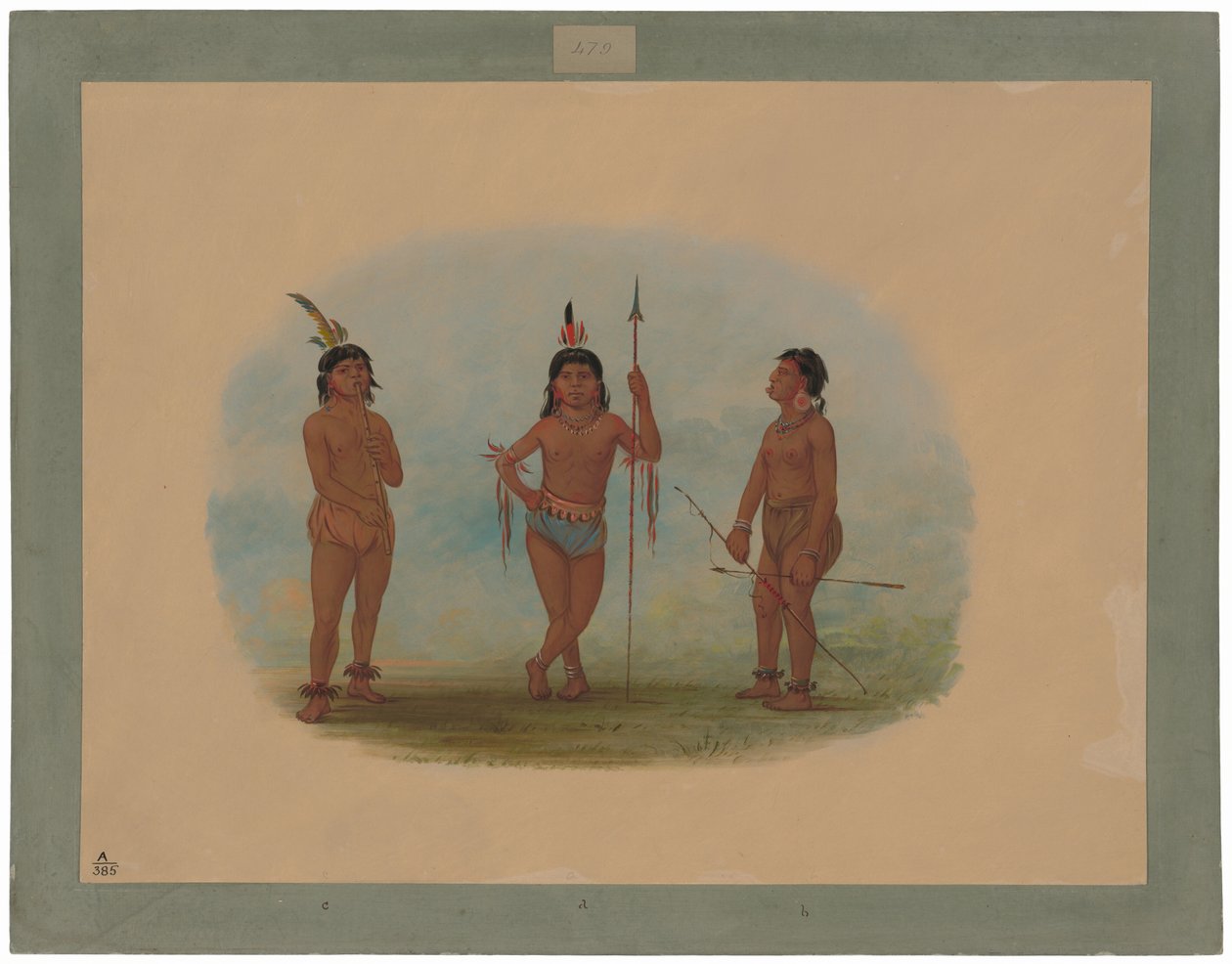 Trzech młodych Tobosów autorstwa George Catlin
