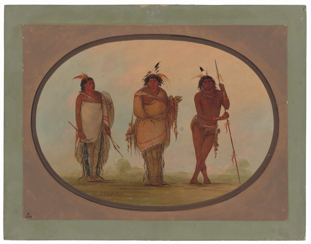 Trzech Indian Yumaya autorstwa George Catlin