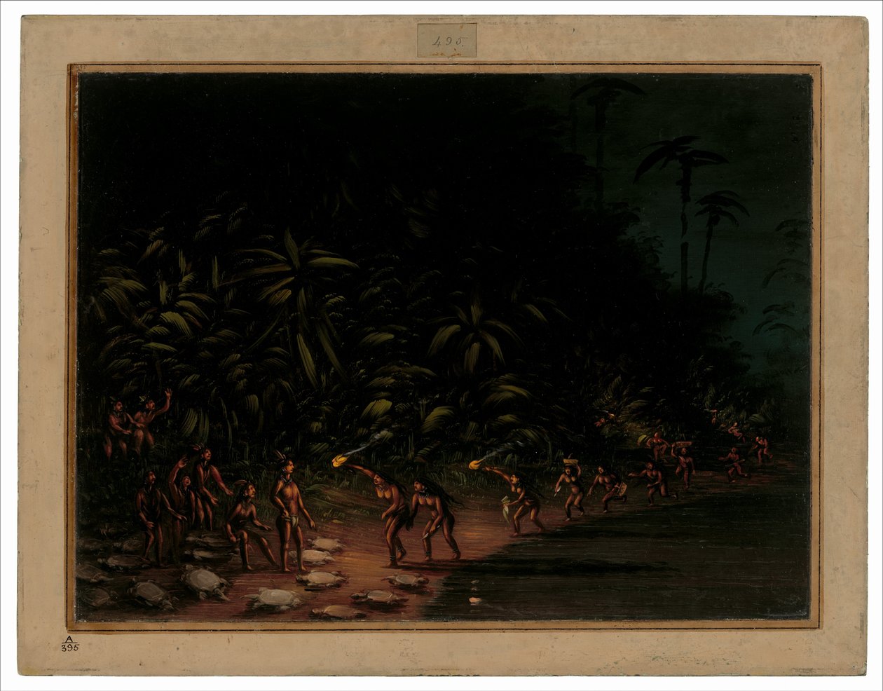 Polowanie na żółwia, 18541869. autorstwa George Catlin