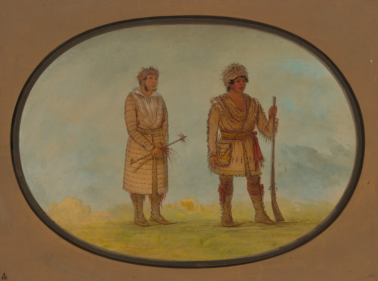 Dwaj wodzowie Cherokee, 18611869. autorstwa George Catlin