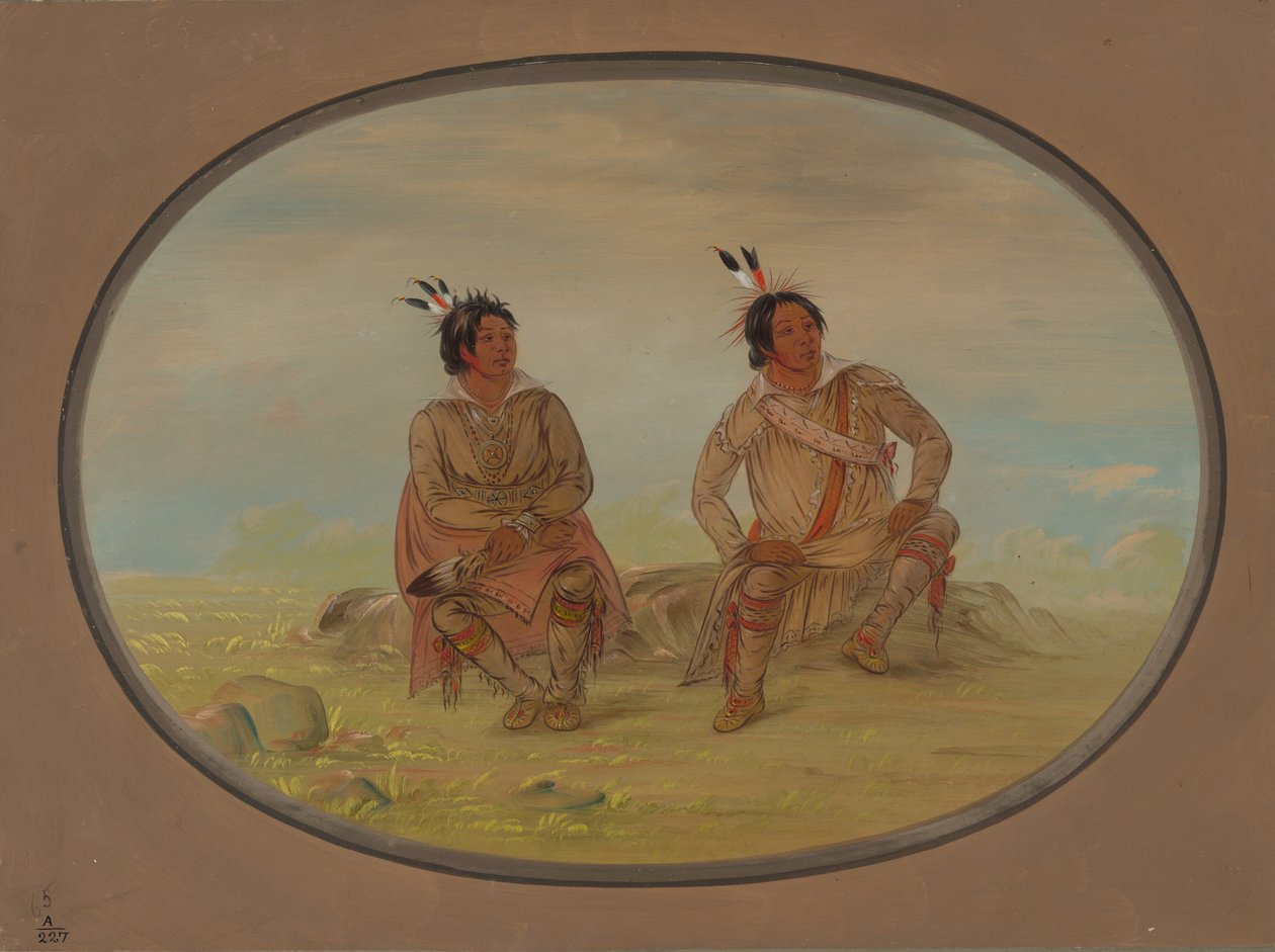 Dwóch Indian Choctaw, 18611869. autorstwa George Catlin