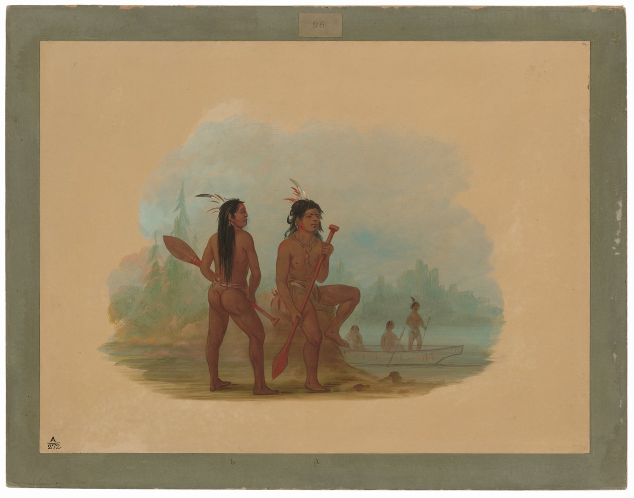 Dwóch młodych Hydy autorstwa George Catlin