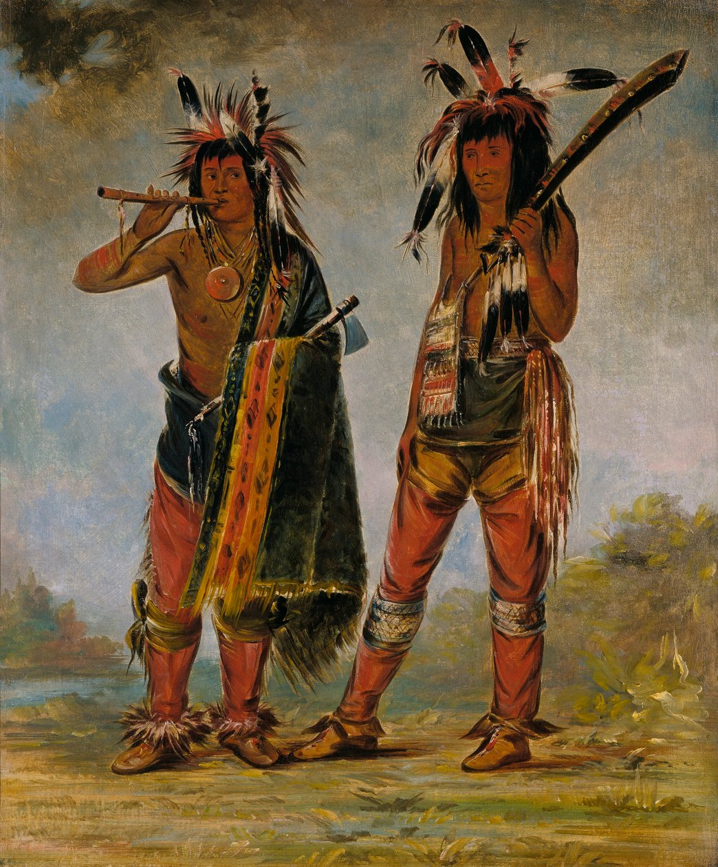 Dwóch młodych mężczyzn autorstwa George Catlin