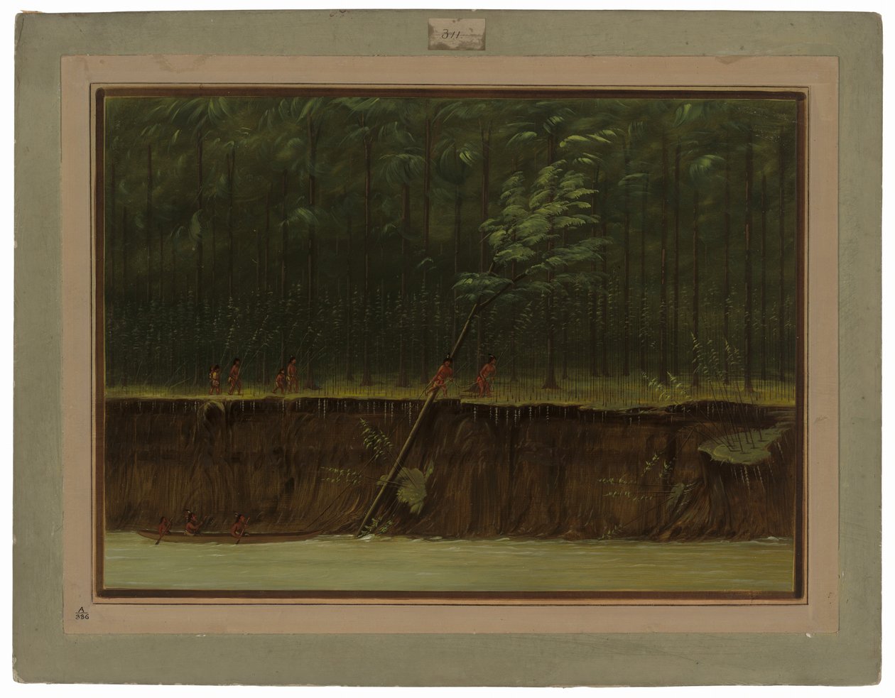 Widok na Dolną Missisipi autorstwa George Catlin